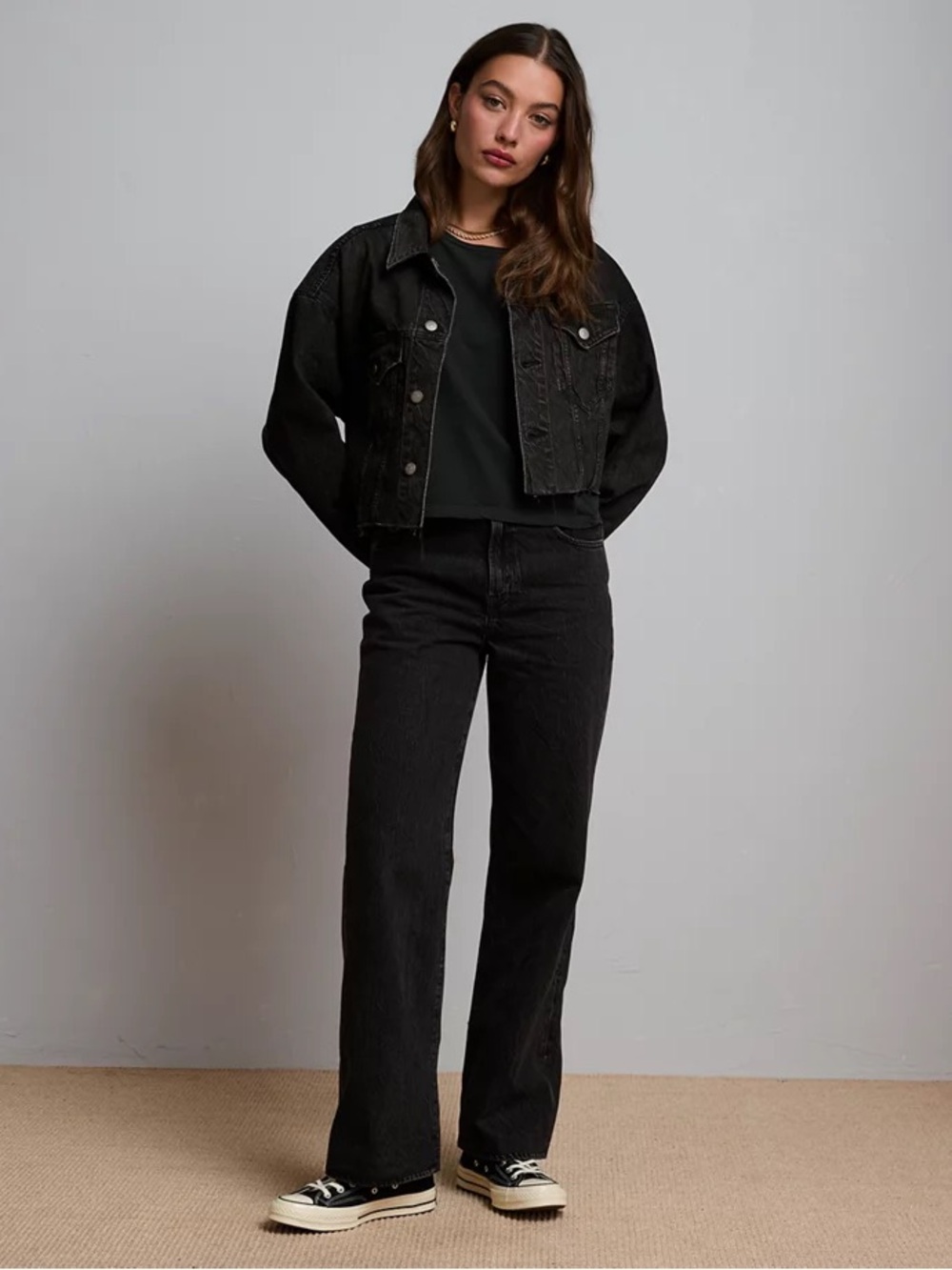 AE77 premium black Stovepipe Jeans. Size 10